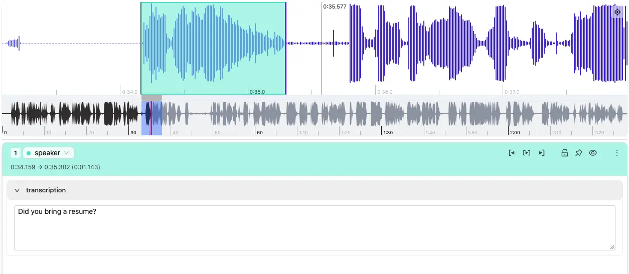 CVAT Audio Workspace