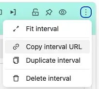 Interval Header More Actions