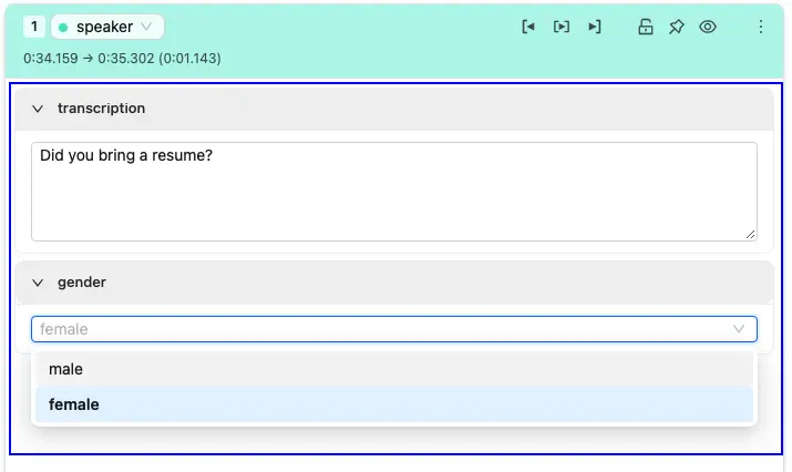 Interval attributes