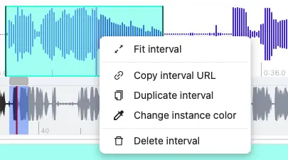 Interval Context Menu