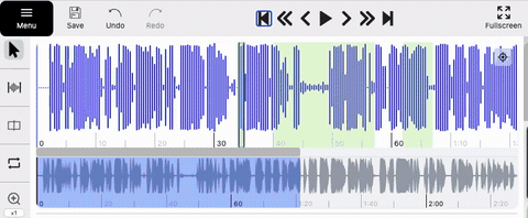 Navigate the waveform