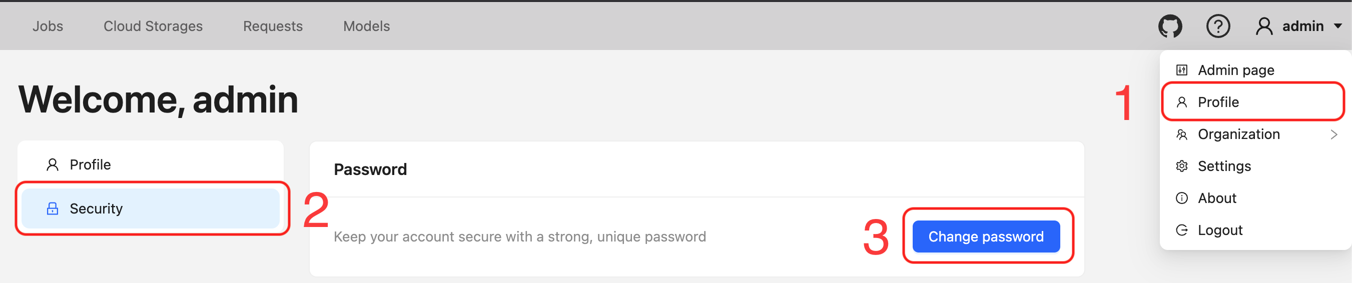 Reset password