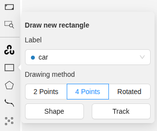 Open “Draw new rectangle” window with highlighted “By 4 points” option