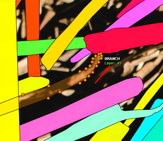 Layer number displayed on the canvas