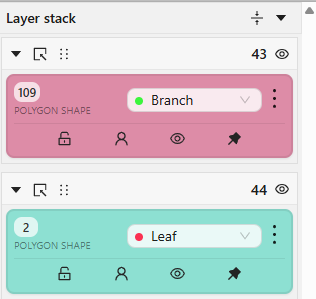 Layer Stack panel interface