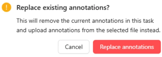 Replace annotations warning