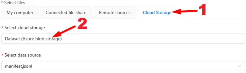 Selecting cloud storage
