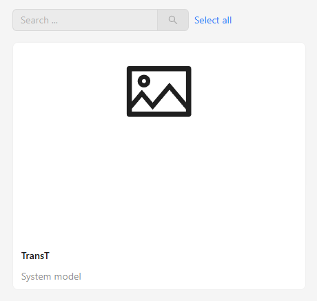 Models page with TransT