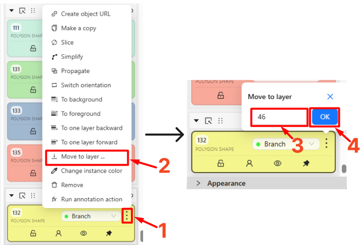 Move to layer command
