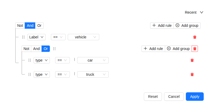 Requirement annotations filter