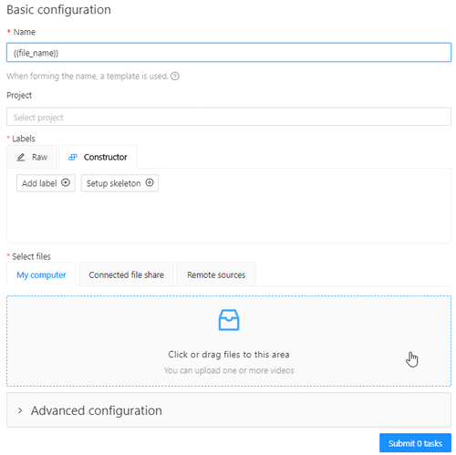 Multitack configurator