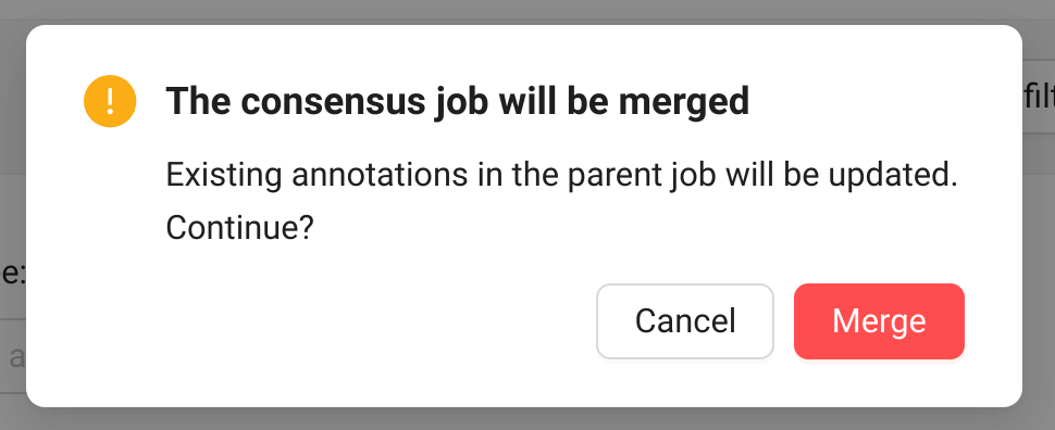 Consensus merge dialog