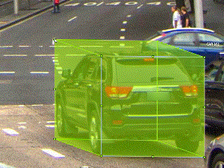 Example of creating perspective effects in cuboid