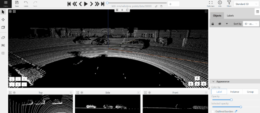 Example of placing cuboid on a 3D scene