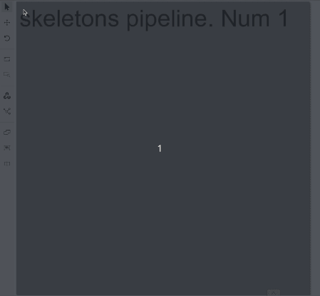 Example of drawing a skeleton in shape mode