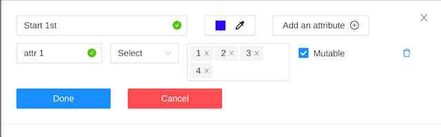 Example of menu for configuring skeleton point
