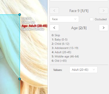 Example of selecting an attribute value in objects sidebar with keyboard
