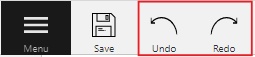 Undo and redo icons