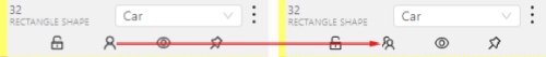Objects sidebar with highlighted button for occluding objects