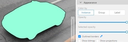 Example of &ldquo;Outlined borders&rdquo; settings applied