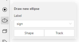 Highlighted &ldquo;Ellipse&rdquo; button with open &ldquo;Draw new ellipse&rdquo; window