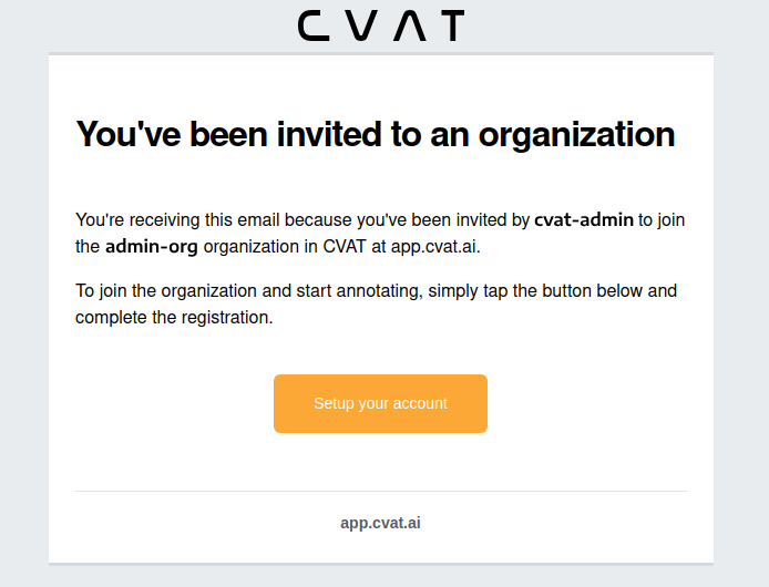 Invitation to organization email example