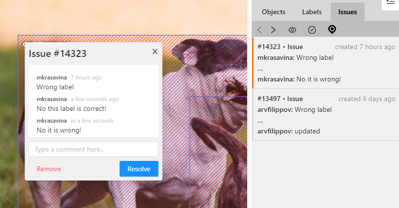 Issue comment example