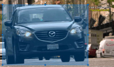 Annotated object displaying Tracker indication with model name
