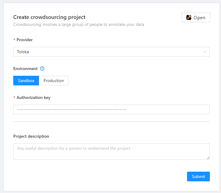 Toloka Project Configuration